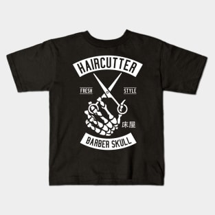 Barber Skull Kids T-Shirt